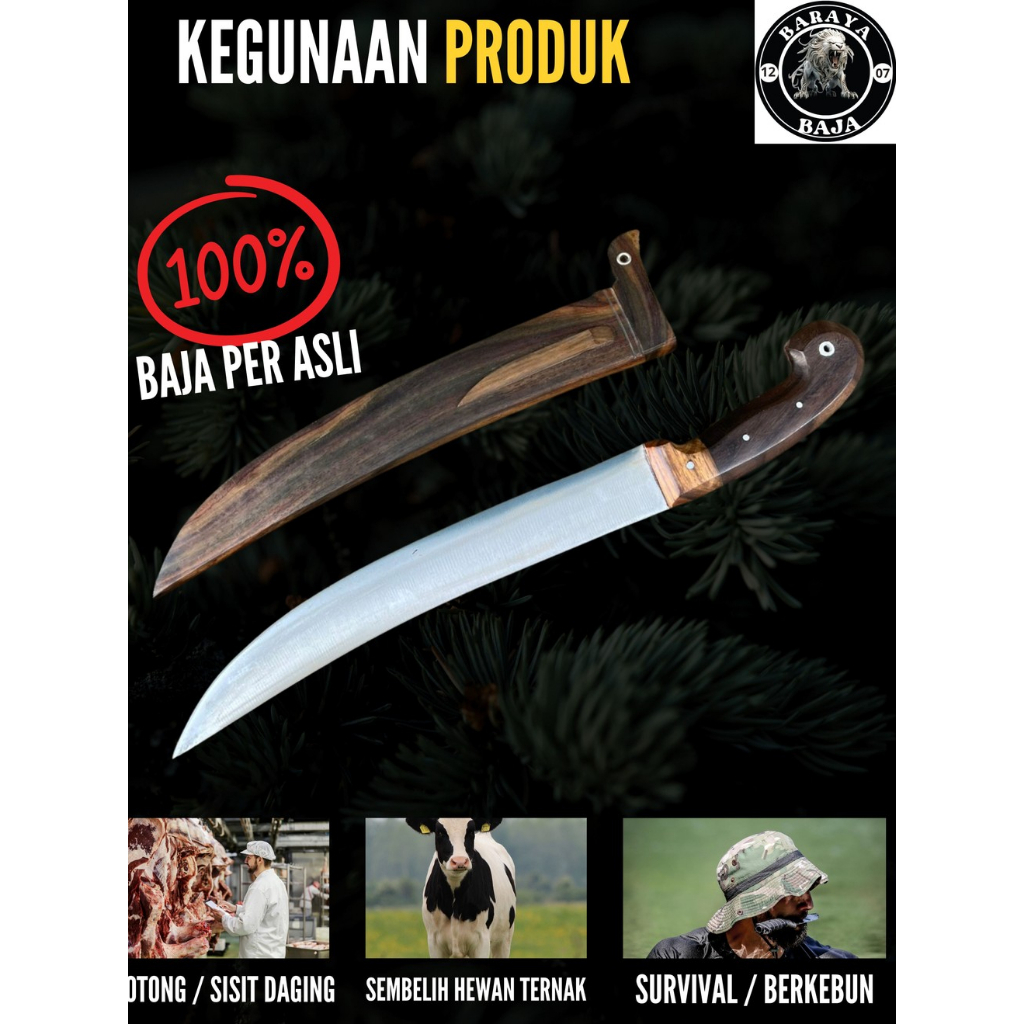 GOLOK ZAMBIA MULTIFUNGSI/ALAT SURVIVAL/ALAT CAMP BAJA FULLTANK