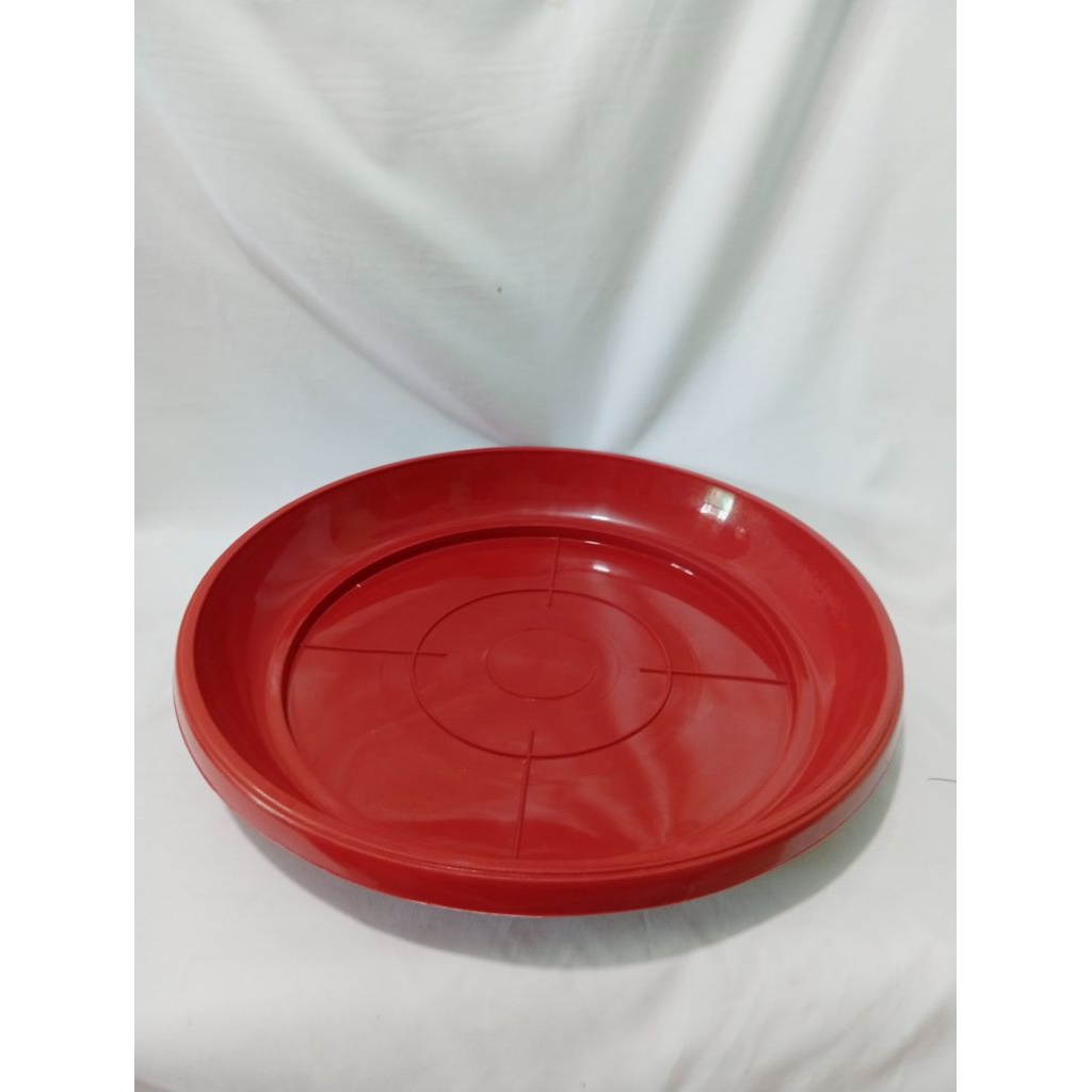 1 PCS TATAKAN BP 40 MERAH/TATAKAN POT PLASTIK UKURAN JUMBO BULAT/TATAKAN POT 40 MURAH MERIAH