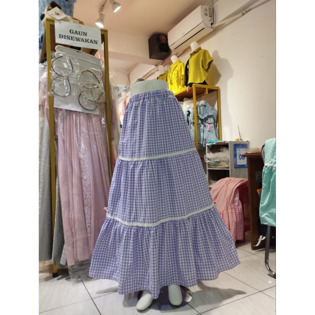 rok panjang katun  dewasa susun