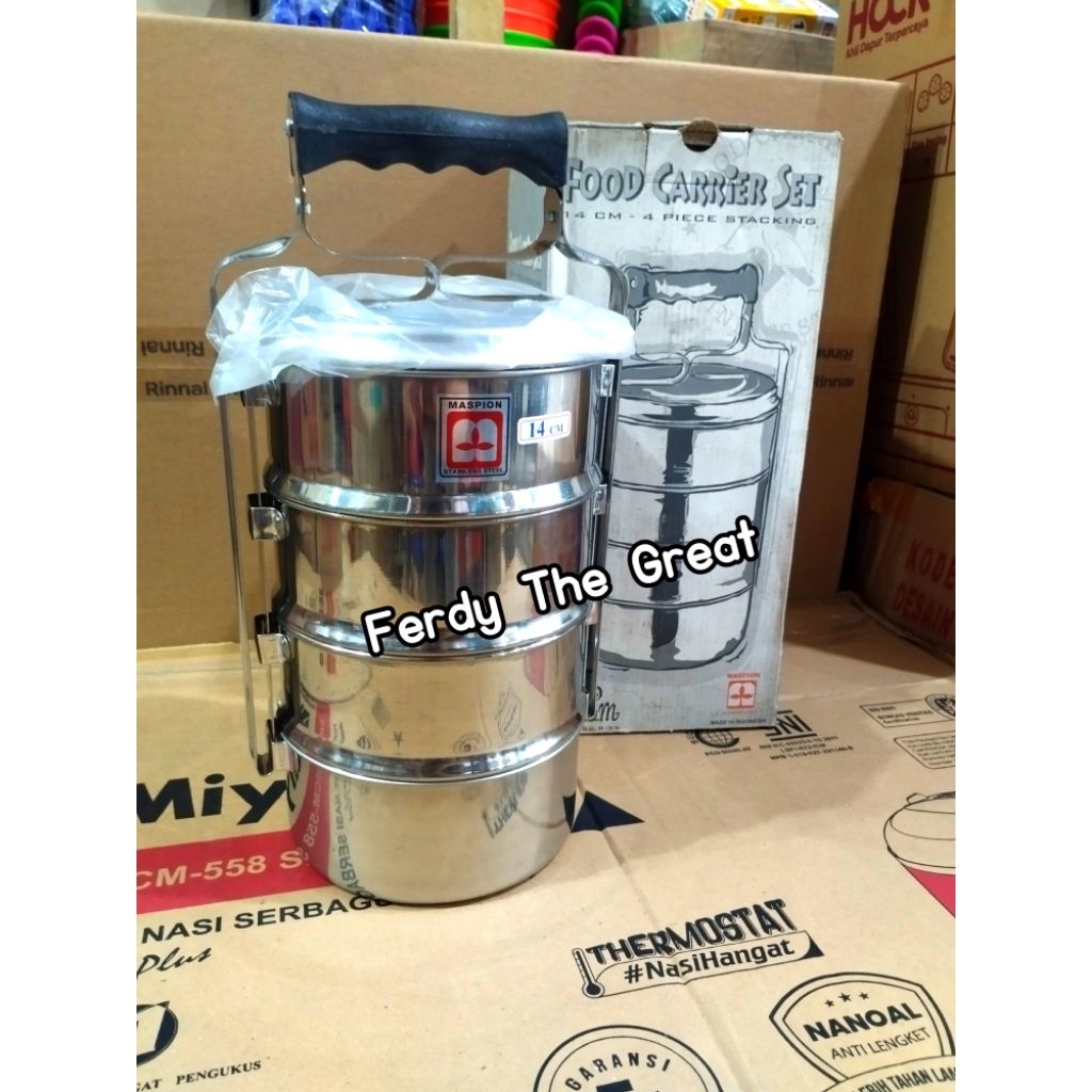Rantang susun stainless Maspion TEBAL / Rantang stainless susun 3 susun 4 / rantang 16 susun 3 / ran