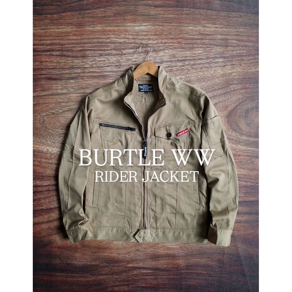 JAKET BURTLE WORK WEAR RIDER JACKET SATU LAYER PRIA/UNISEX SECOND PRELOVED