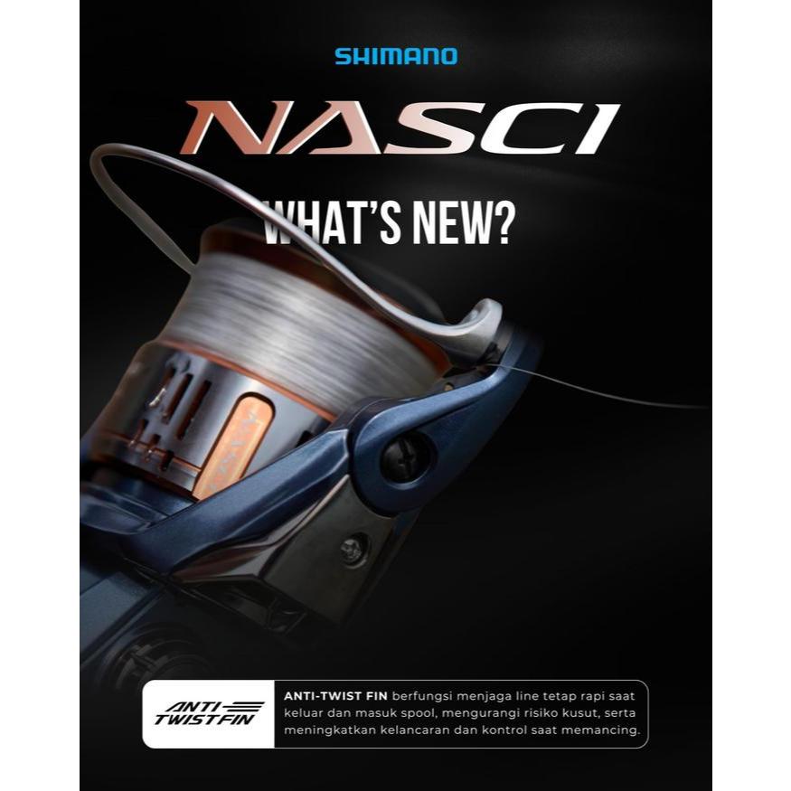 REEL SHIMANO NASCI 2025 SPINNING GARANSI RESMI