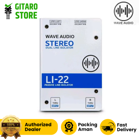 Wave Audio LI22 Stereo Dual Line Isolator Passive Live Isolator Wave LI 22 Direct Box Original