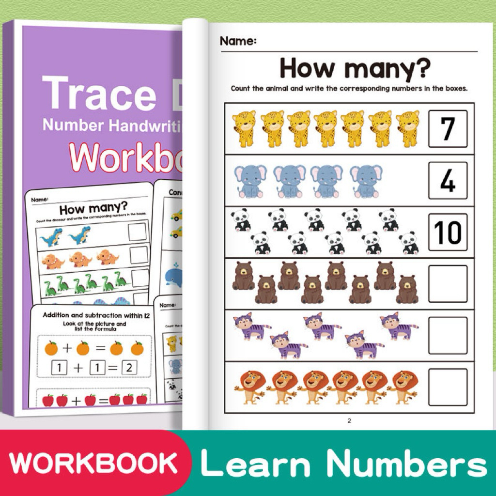 Numbers Workbook Trace Digit Workbook