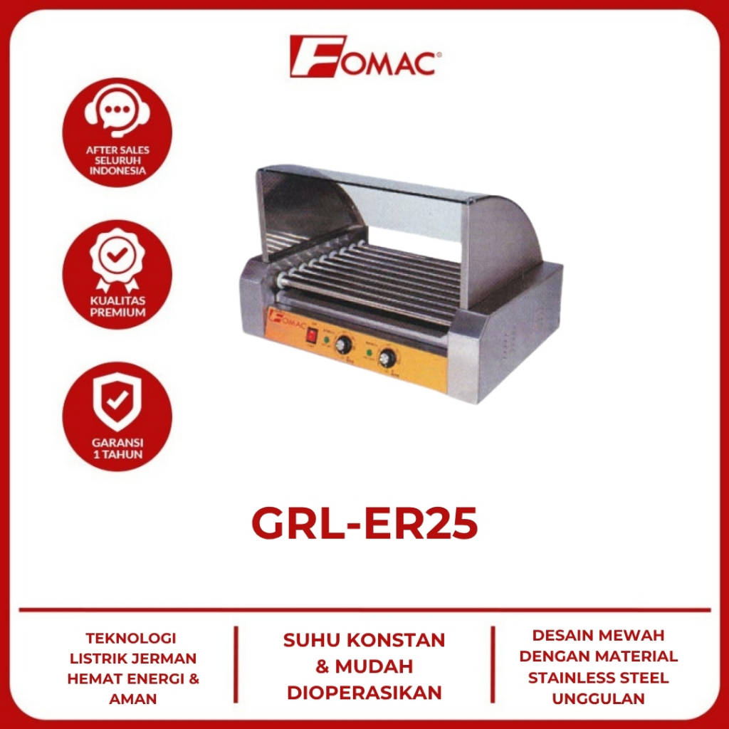FOMAC Hotdog Maker GRL-ER25 Pemanggang Roti Premium Quality