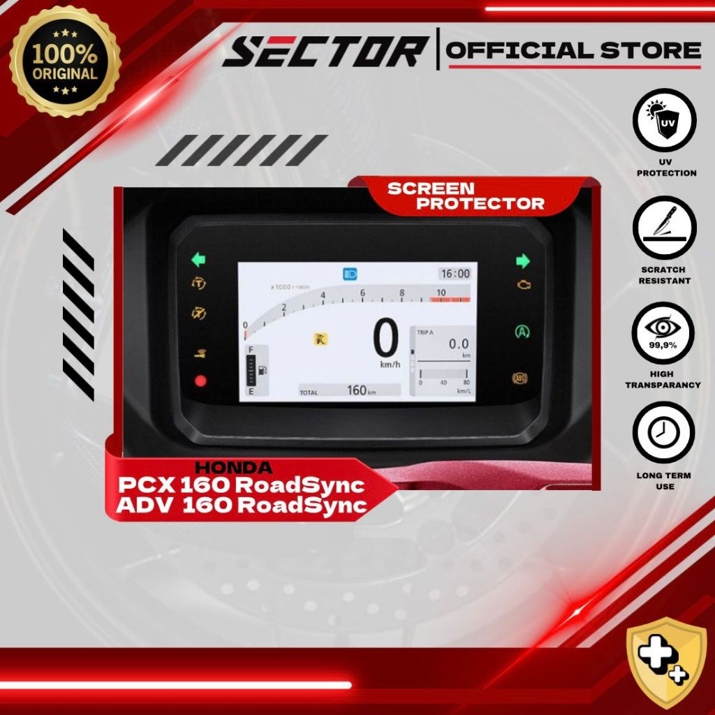SECTOR FullProtect Anti Gores Speedometer Clear PREMIUM Honda ADV & PCX 160 RoadSync.