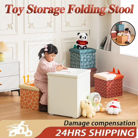 Bangku Penyimpanan Lipat/Kotak Penyimpanan Bangku Sofa/Kotak Penyimpanan Lipat Multifungsi Anak-anak