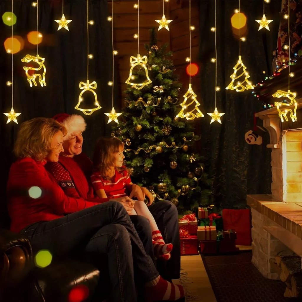 Yeraya Lampu Natal Aksesoris Christmas Warm White Kualitas 4,2 Meter lampu pohon natal panjang lampu