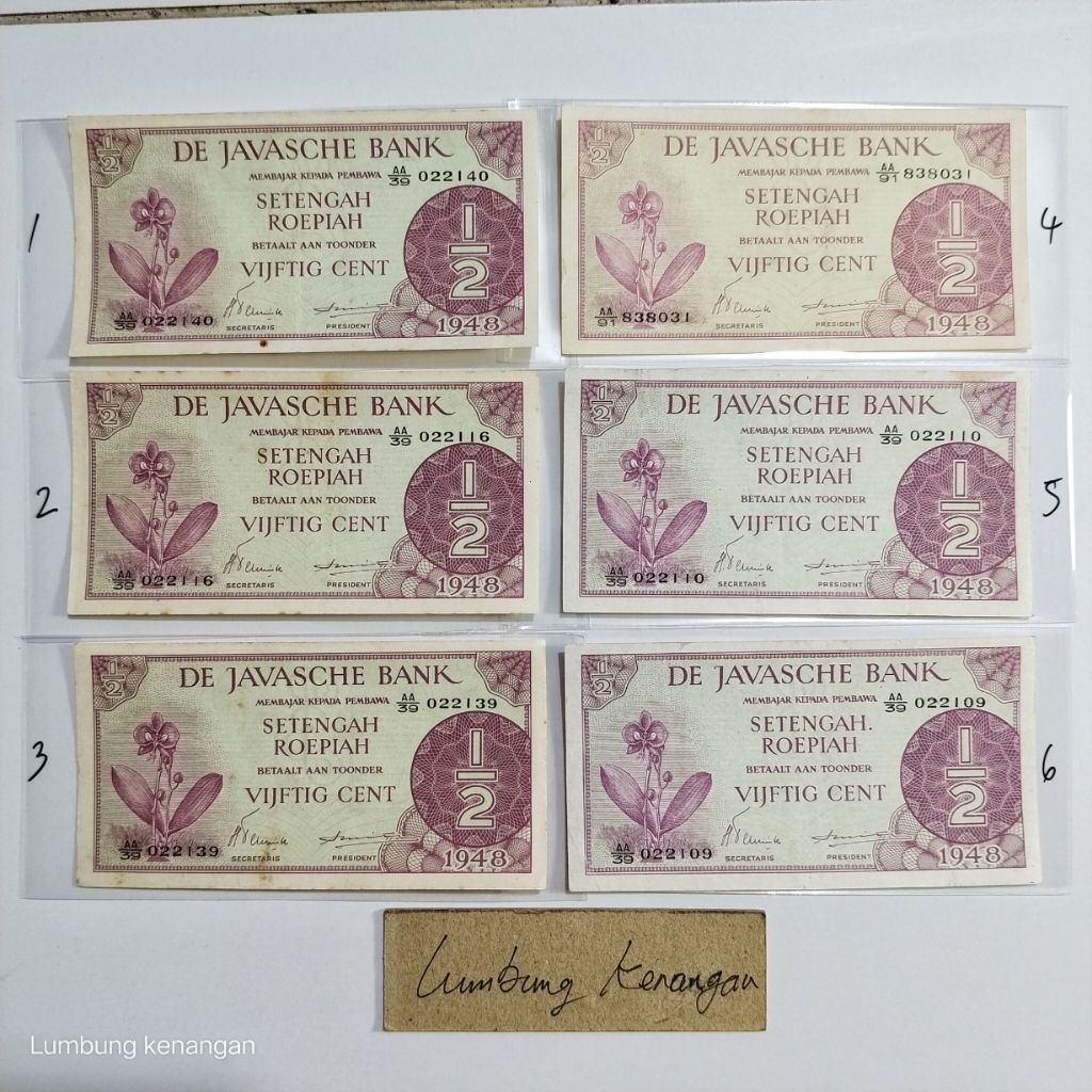 uang kuno seri Federal III 1/2 Rupiah 1948