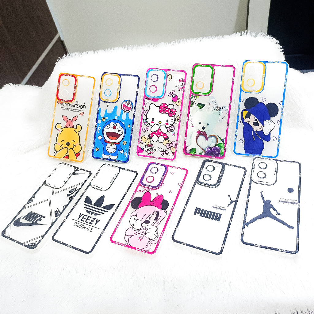 GROSIR [ 10 PCS ] SOFTCASE CLEAR BEAR SAMSUNG OPPOO CASING MOTIF LUCU KARAKTER TERMURAH