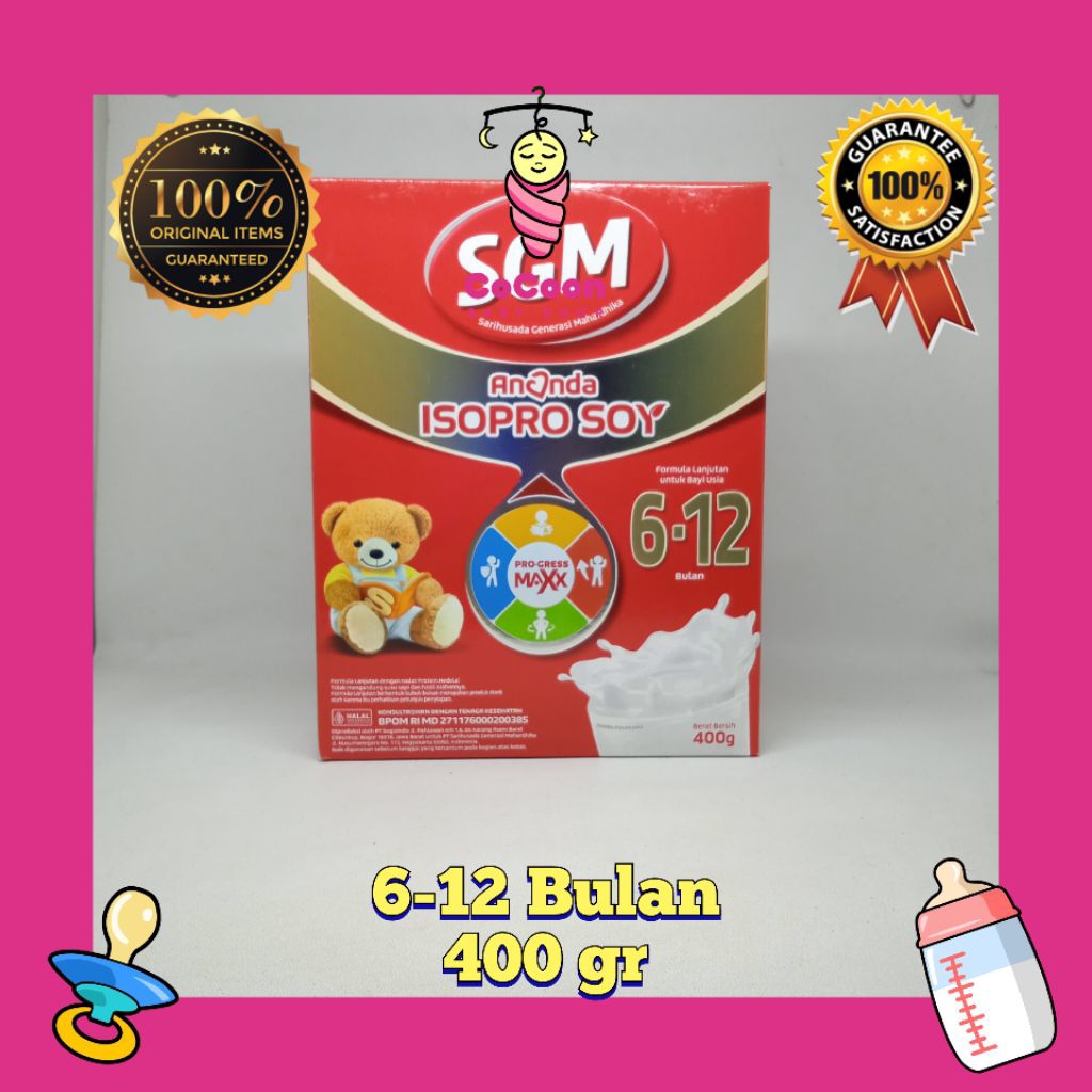 Susu Formula Bayi SGM Ananda Soya 6-12 Bulan 400 gr