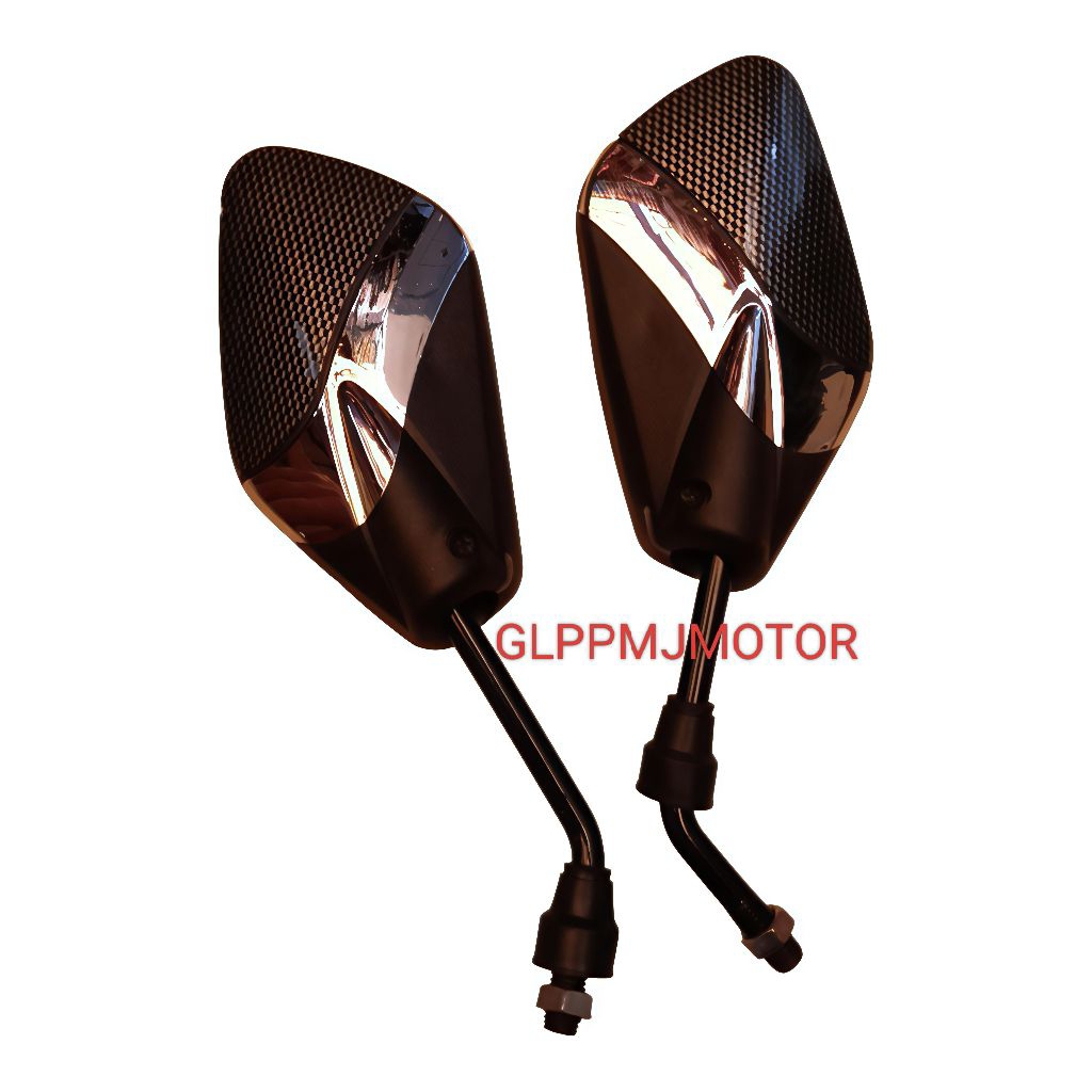 Spion Shogun 125 Sp Standar Hitam Crom Carbon Variasi Sepasang Untuk Semua Motor Smash Sogun 110 Sme