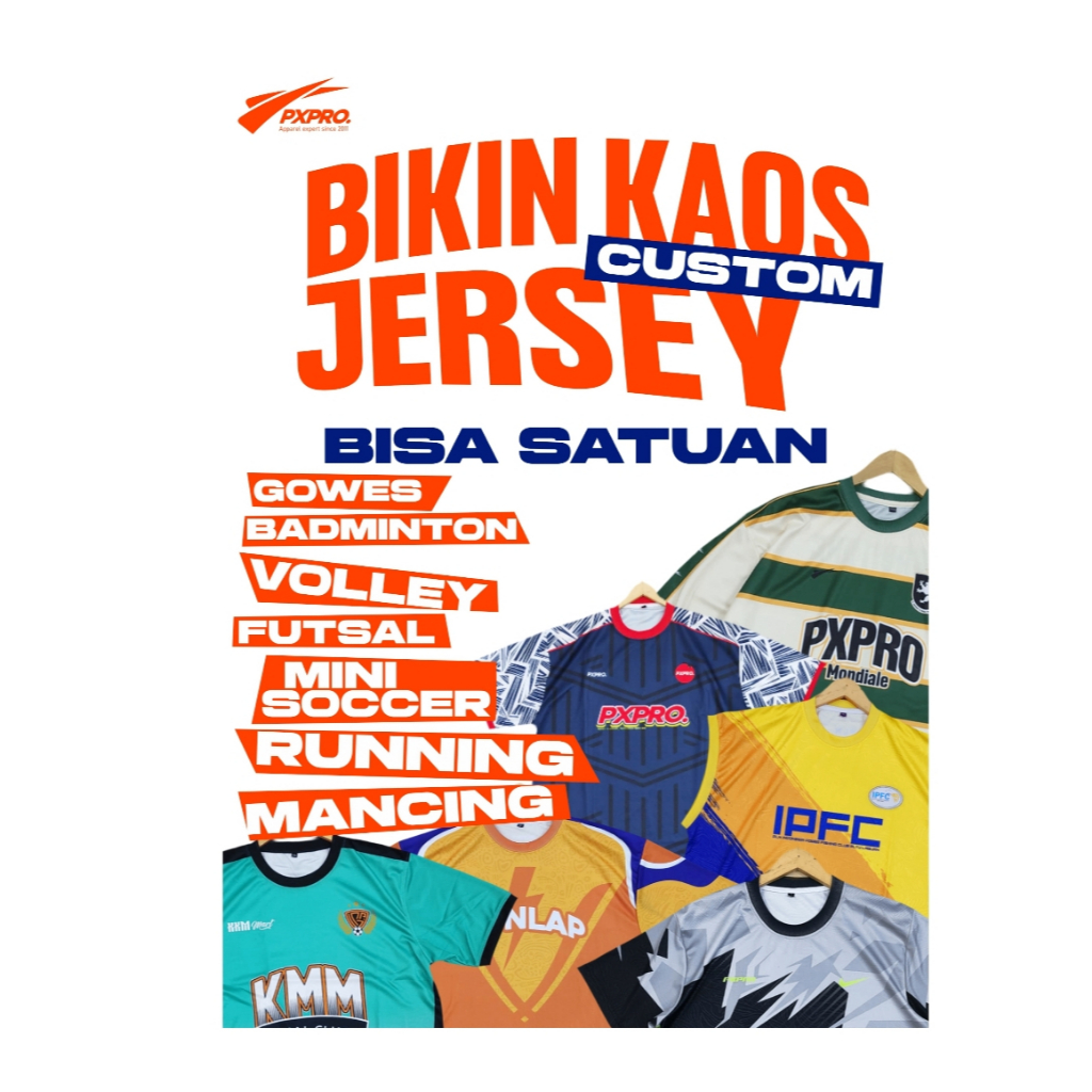 JERSEY PRINTING SATUAN CUSTOM NAMA NOMOR DAN LOGO BUAT GOWES FUTSAL RUNNING MANCING SUNMORI