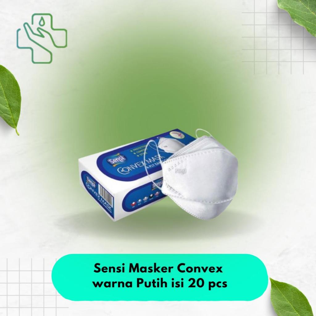 Sensi Masker Wajah Putih isi 20 Masker Sensi Convex