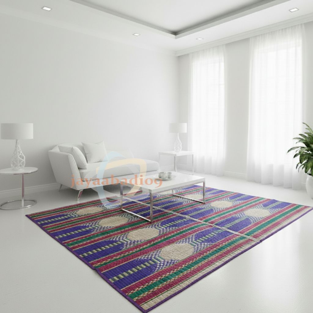 Tikar Anyaman Pandan Halus & Tebal 1.5m x 2m | Alas Duduk Piknik Klasik | Tikar Lesehan Rumah