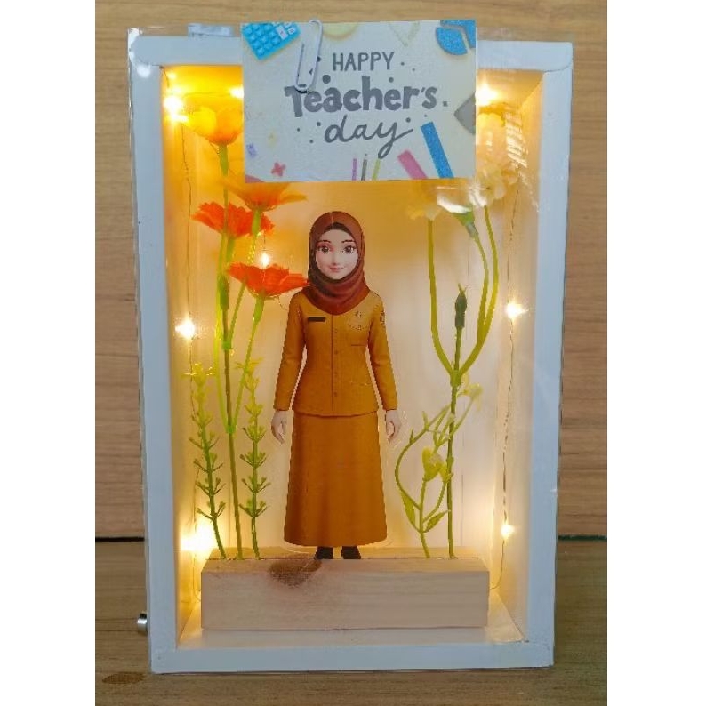 Buket akrilik hari guru  | buket kotak | buket wisuda