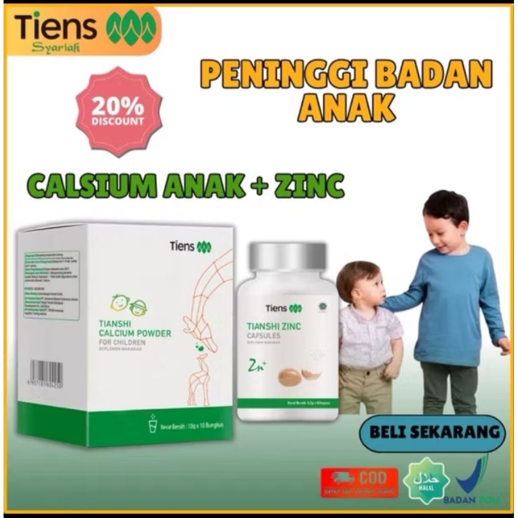 Susu Kalsium  Peninggi Badan Anak 5-12 Tahun Ampuh Tianshi Calcium For Children