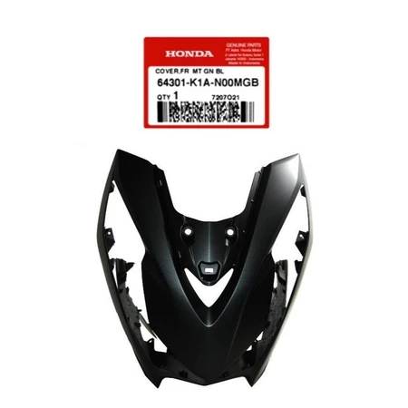 64301-K1A-N00MGB Cover Depan Hitam Doff Tameng Beat LED Deluxe K1A 2020 - 2024