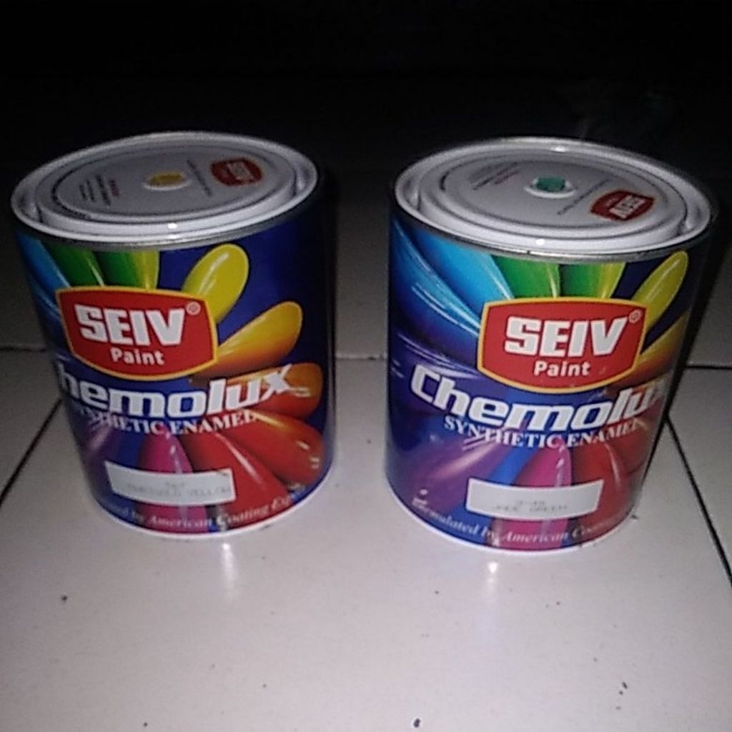 SEIV CHEMOLUX CAT KAYU BESI 1 KG HIJAU KUNING/CAT CHEMOLUX KAYU BESI SEIV PAINT