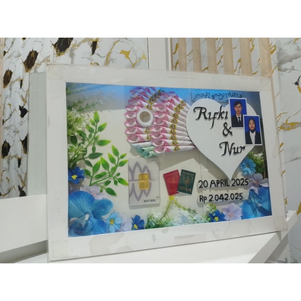 Kotak mahar aesthetic/kotak mahar akrilik/mahar pernikahan
