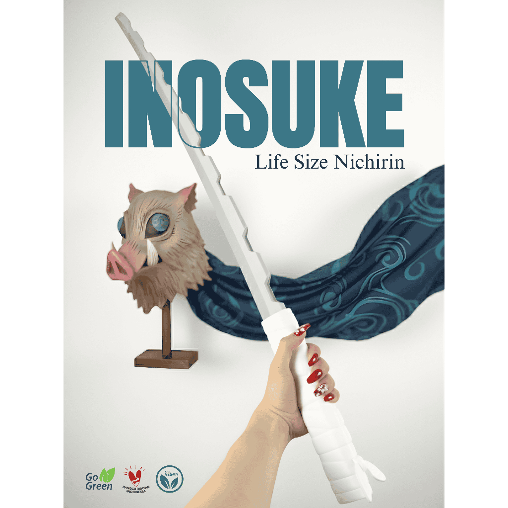 Pedang Inosuke Hashibira Demon Slayer Katana Cosplay – Nichirin Sword Anime