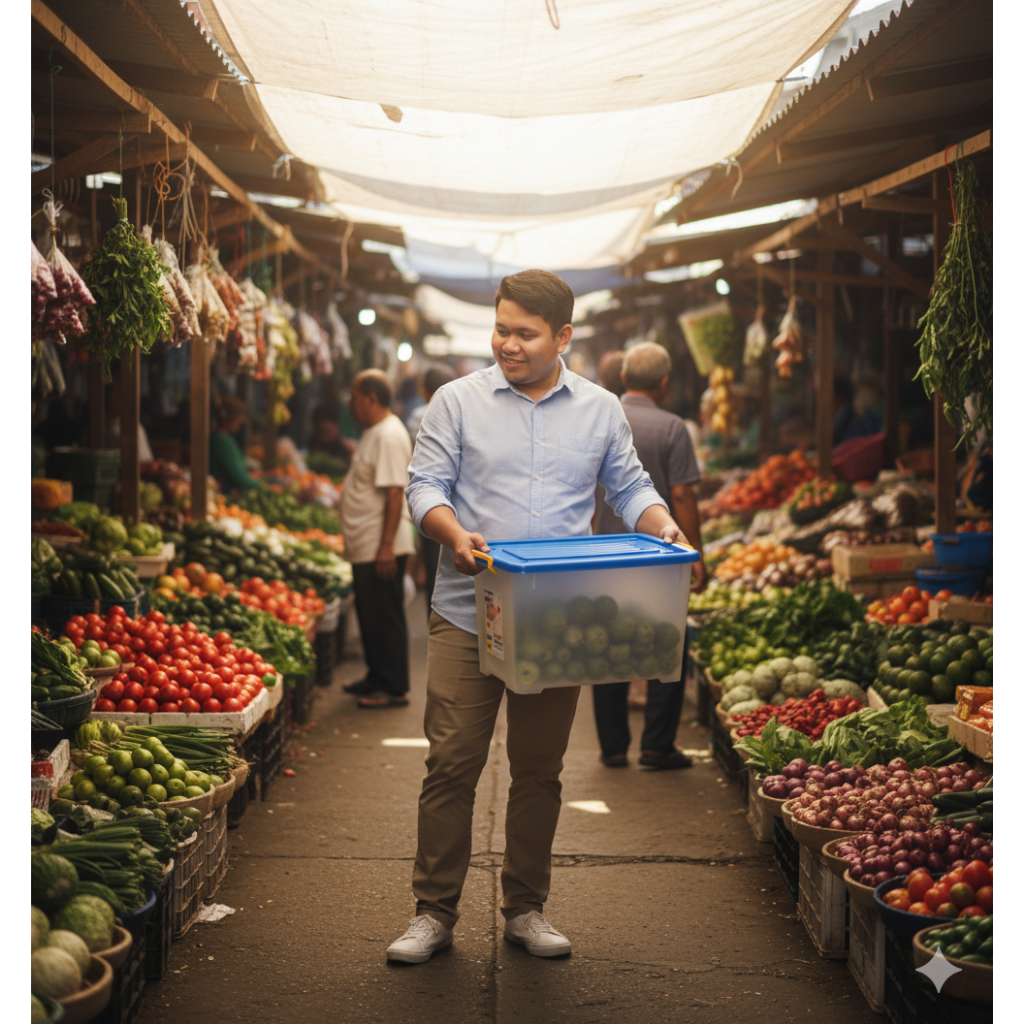 Box Container Mega CB 130 Liter dengan Roda