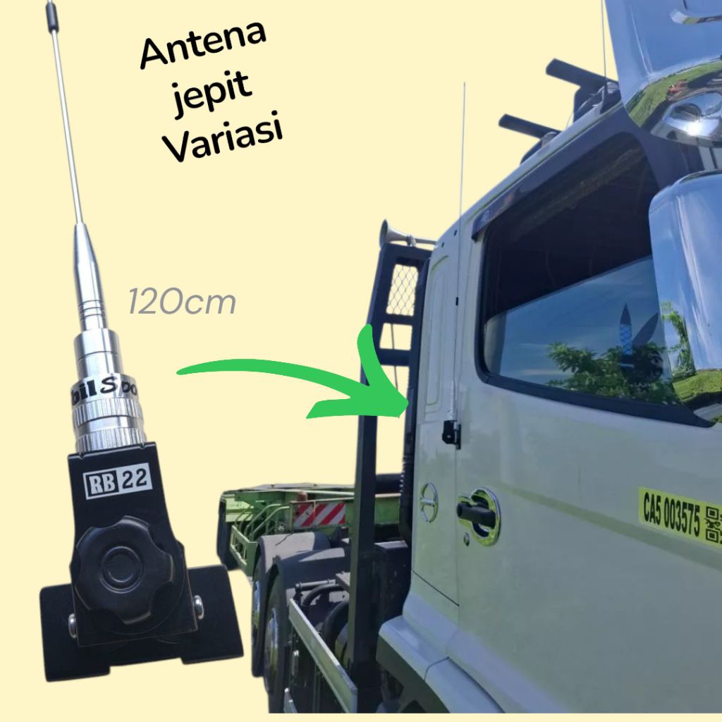 Antena jepit variasi pintu truk/kap bagasi mobil panjang 120cm