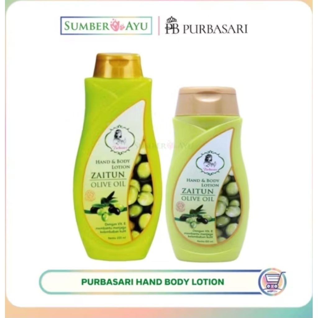 Purbasari Hand Body Zaitun 220ml Purbasari Hand & Body Lotion Zaitun