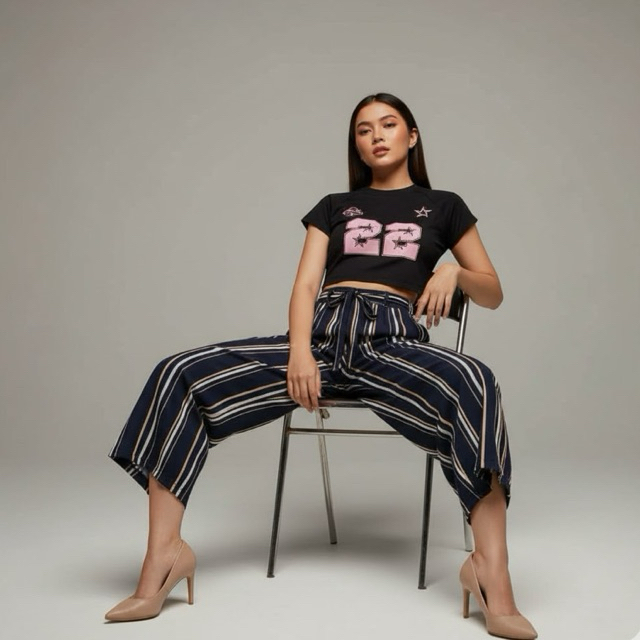 ERCOLA - Crop Top Tee Y2k Global Star 22