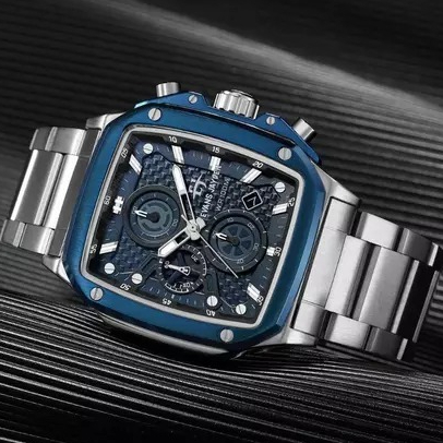 JAM TANGAN PRIA EVANS JAYDEN 9580 RANTAI CHRONO ORIGINAL KACA SAPPHIRE WATER RESSITANT