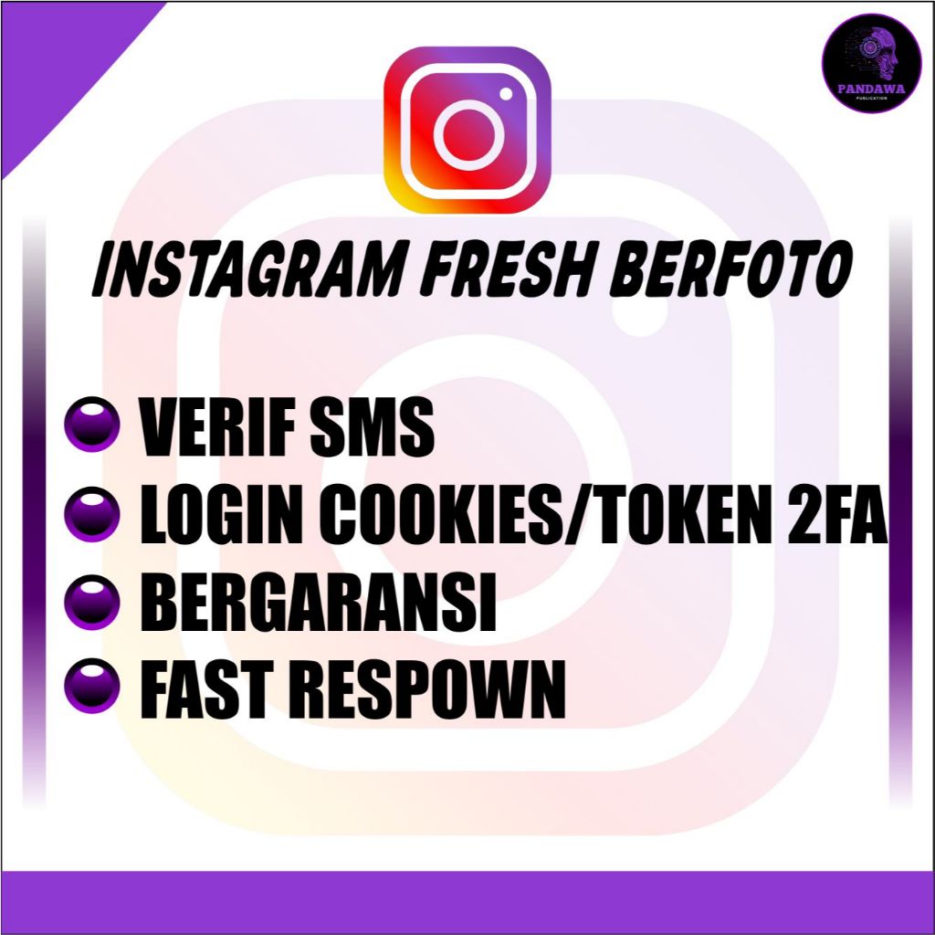 akun instagram fresh Verif SMS termurah