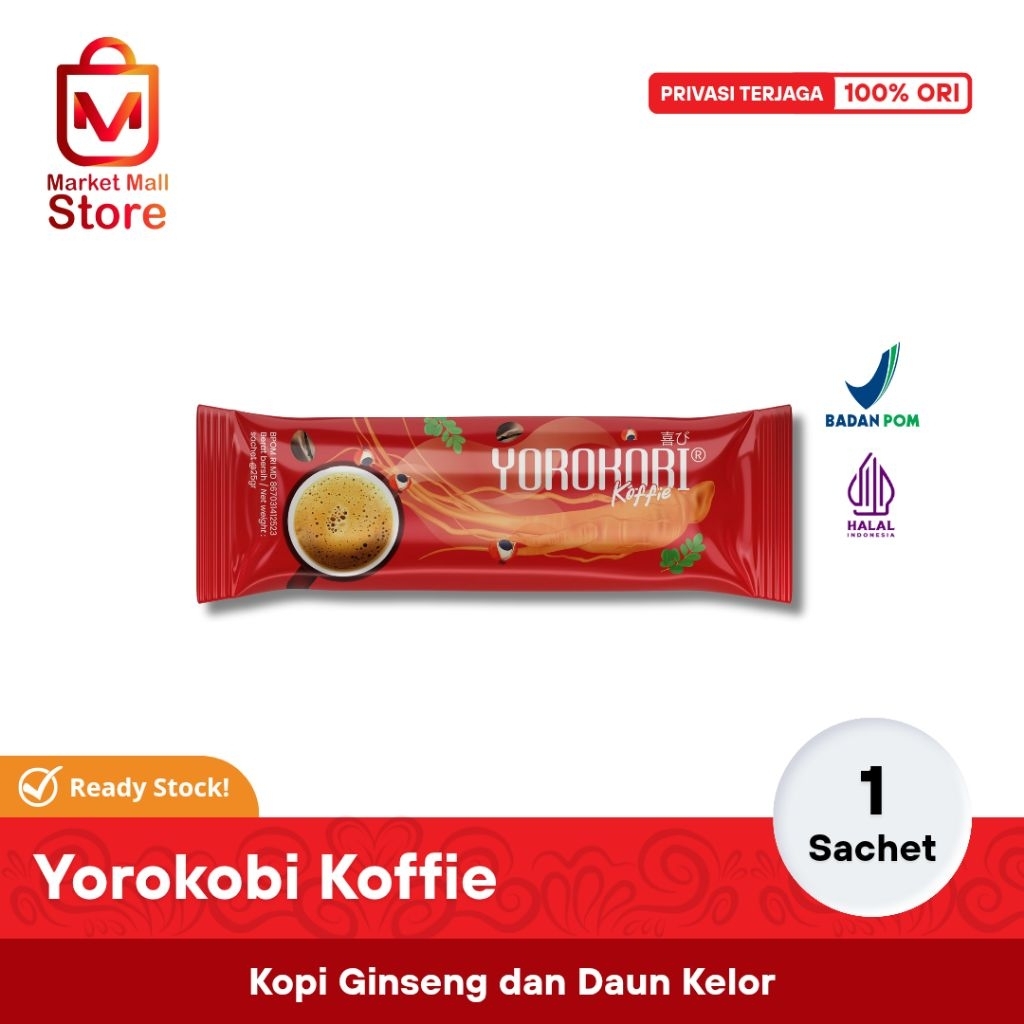 Kopi Yorokobi Koffie by Chensora Eceran 1 Sachet Kopi Ginseng Stamina Laki Laki