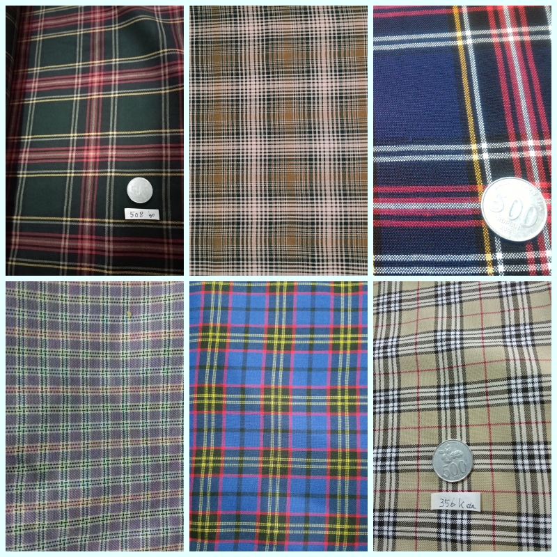 Bahan Kain Kotak 508 Biru Tartan Pants Celana Tartan Plaid 508 Hijau
