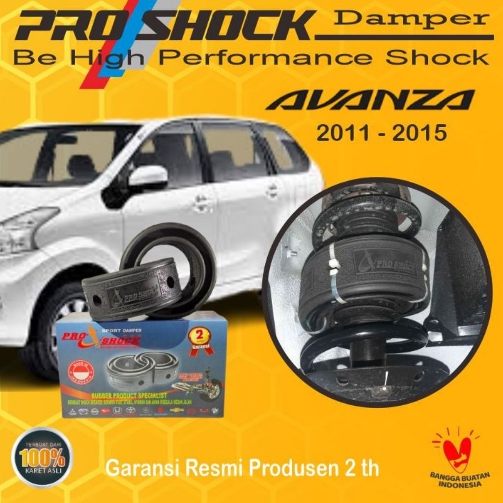 Pro Shock Karet Damper Mobil Peredam Guncangan Shockbreaker Mobil AVANZA 2011 / 2015 Karet Damper Du