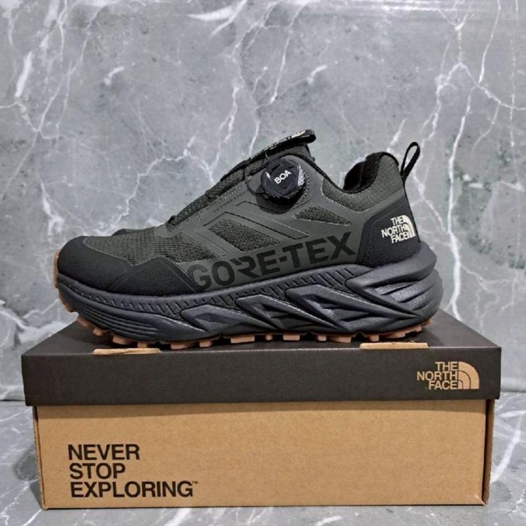 Sepatu Hiking TNF BOA Goretex Khaki/Black/Gum Outdoor