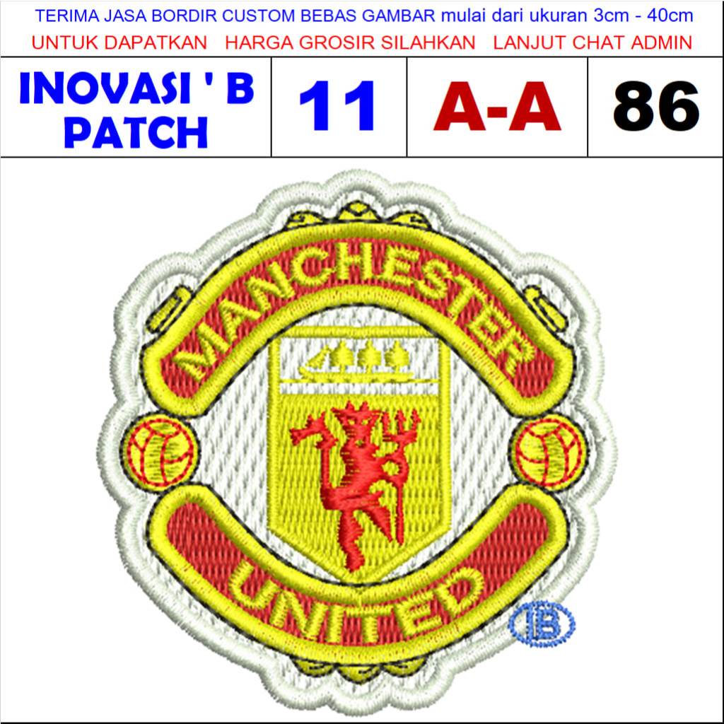 PATCH BORDIR LOGO BOLA PREMIER LEAGUE-LIGA INGGRIS MANCHESTER UNITED ( A-A86 )