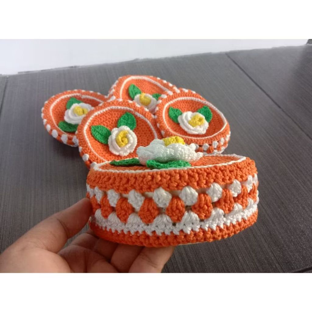 Sarung tutup toples zyrex / pyrex rajut handmade
