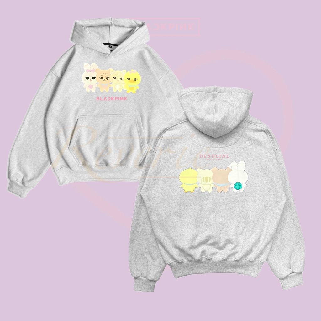 HOODIE BLACKPINK DEADLINE CHARACTER MERCH OUTER BP BLINK KPOP IDOL OUTFIT CONCERT 2025 2026 BLACK PI