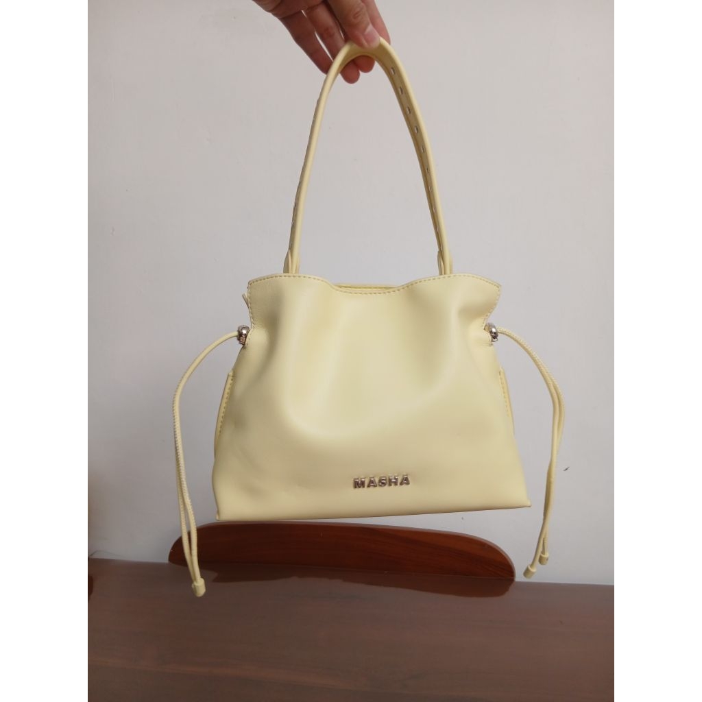 FO Bags Tas Serut Warna Kuning Lemon Dari Brand MASHA Tas Jinjing Unik kd 268