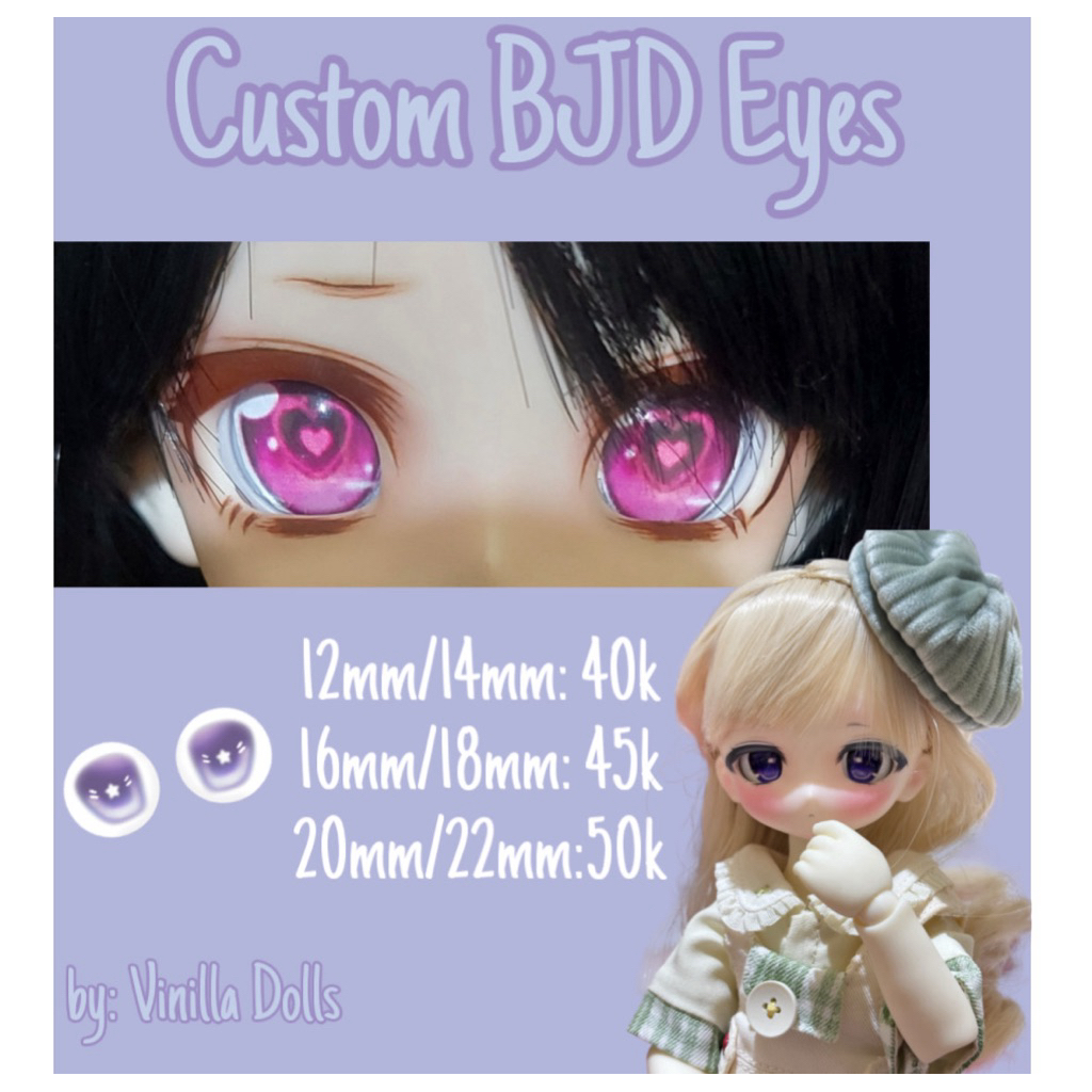Handmade Mata Custom Doll/Doll Eyes Accesories Ball Jointed Doll (BJD) Anime Dollfie Eyes 12/14/16/1