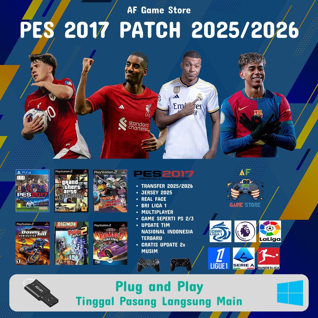 FD PES 2017 + BRI LIGA 1 [UPDATE 24/25] [PC/LAPTOP]