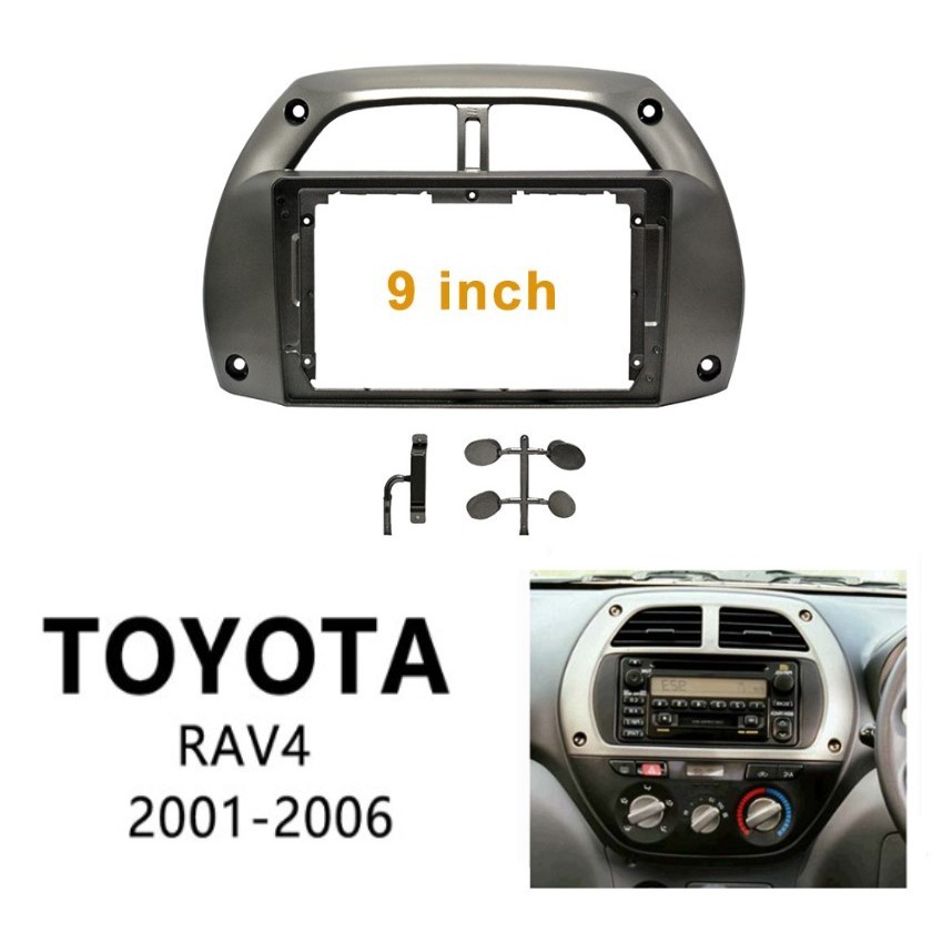 Frame Head Unit Android 9 inch TOYOTA RAV4  Rav-4 2001 - 2004
