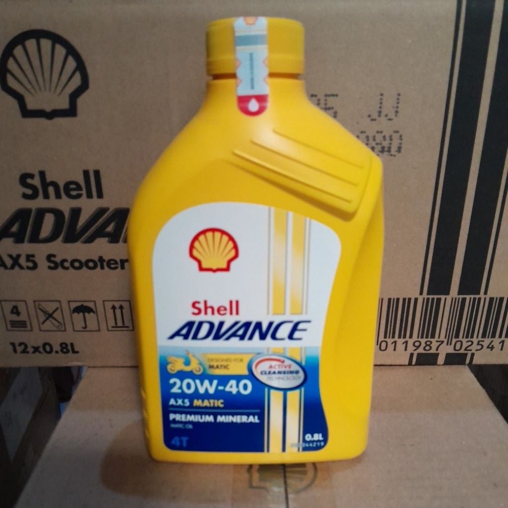 OLI SHELL ADVANCE AX5 20W-40 MATIC 800ML JASO MB SCOOTER ORIGINAL