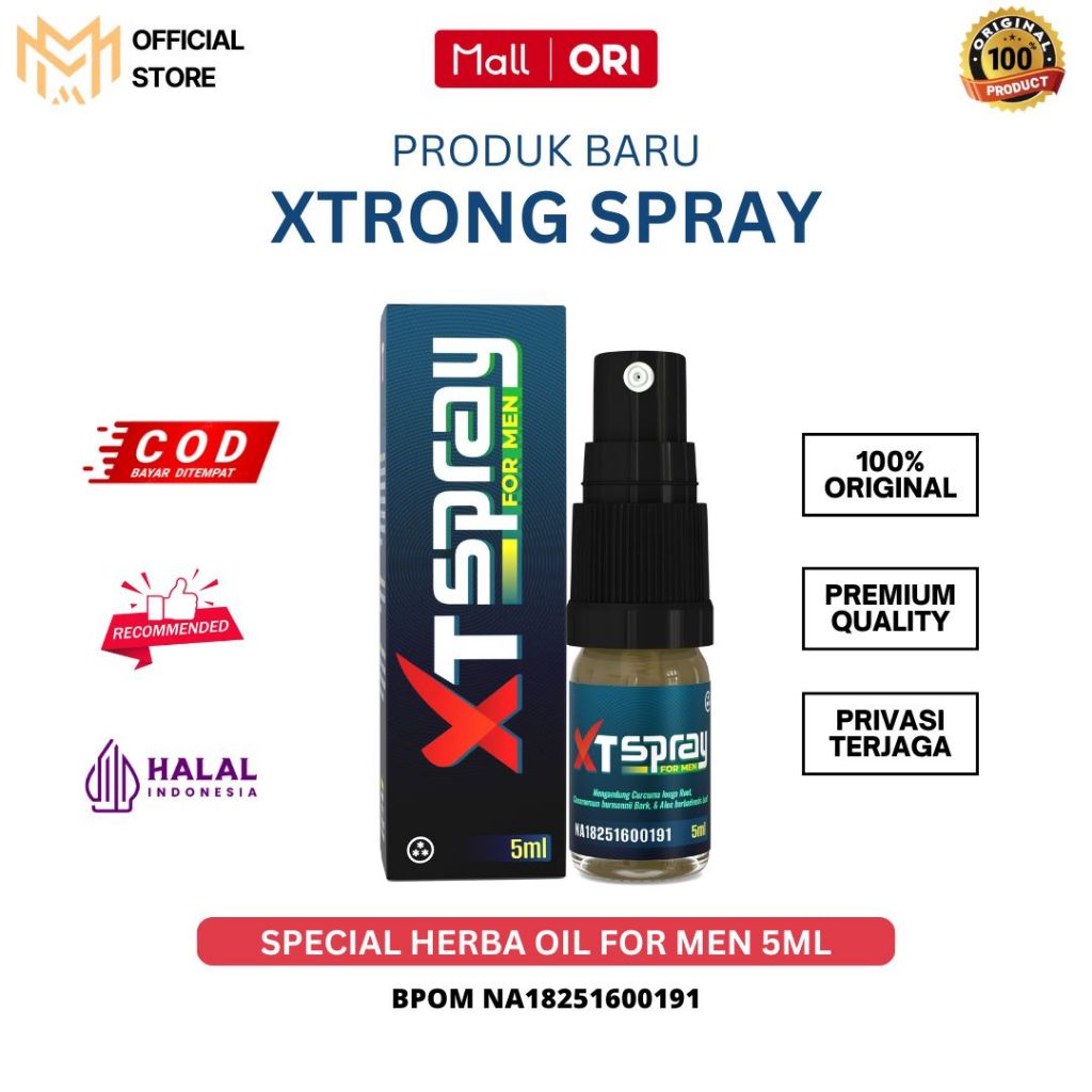 Xt Spray Obat Kuat Pria Tahan Lama Tidak Kebas Tidak Panas BPOM