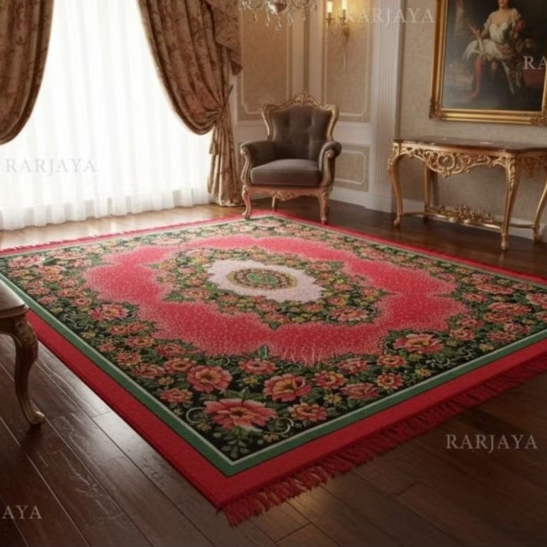 Karpet Permadani Jumbo 200cm x 250cm Asli Original Merek Jaguar Hulu Banda Jasmine Ostrich Silvester