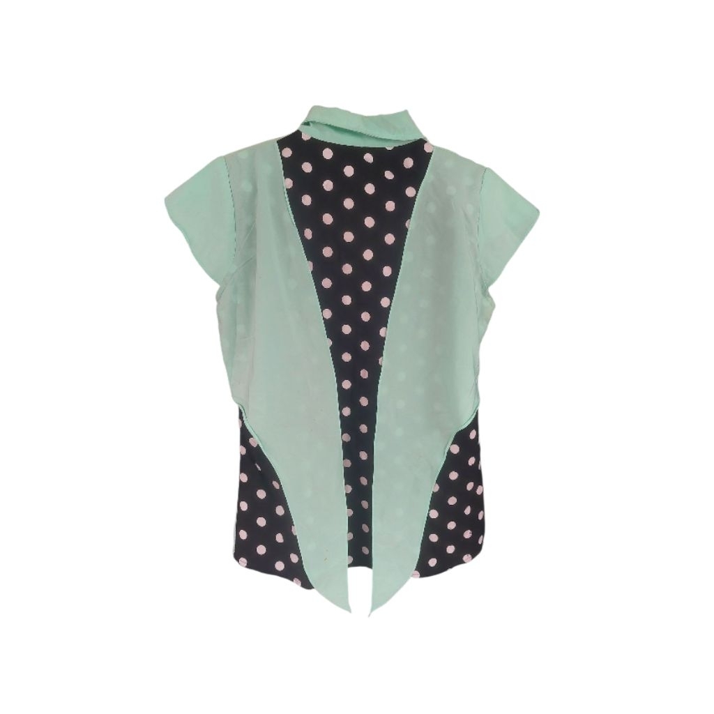 Blus wanita HIJAU MINT KUPU KUPU NO RETUR