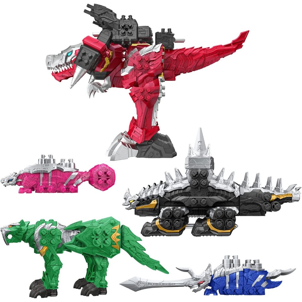 power Rangers Dino Fury Megazord Mega Pack 5-Pack Zord Action Figure Toys