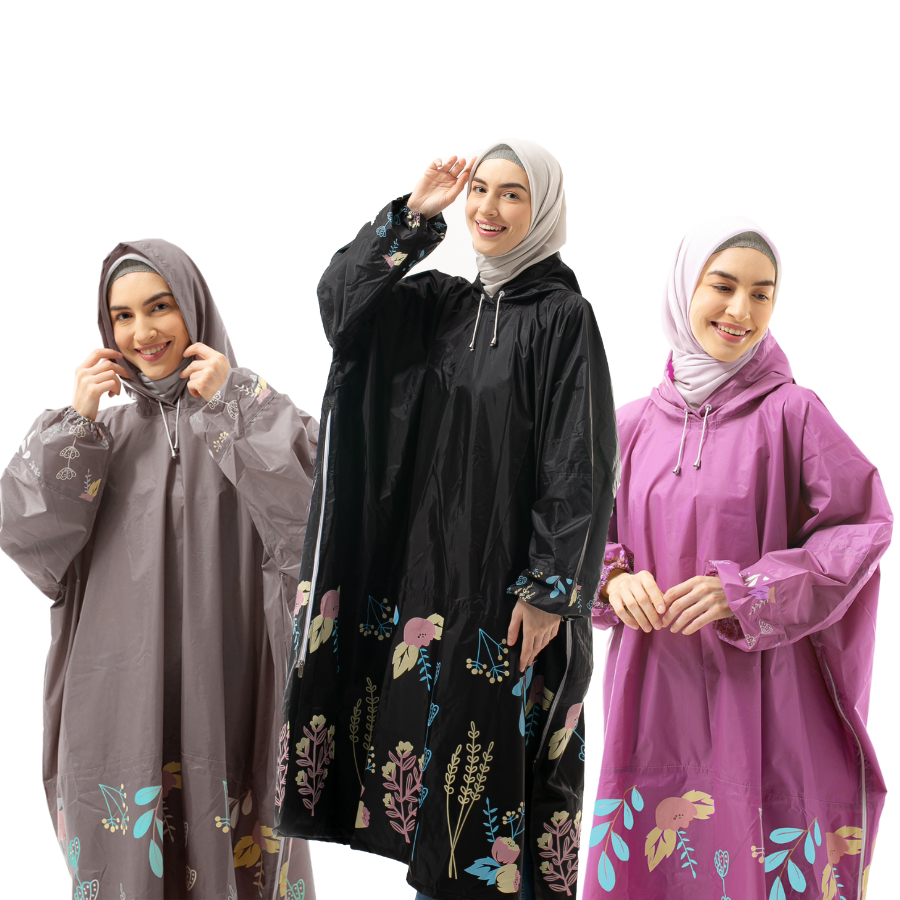 Jas Hujan Gamis Wanita Jumbo Big Size Di Jahit Muat Ransel
