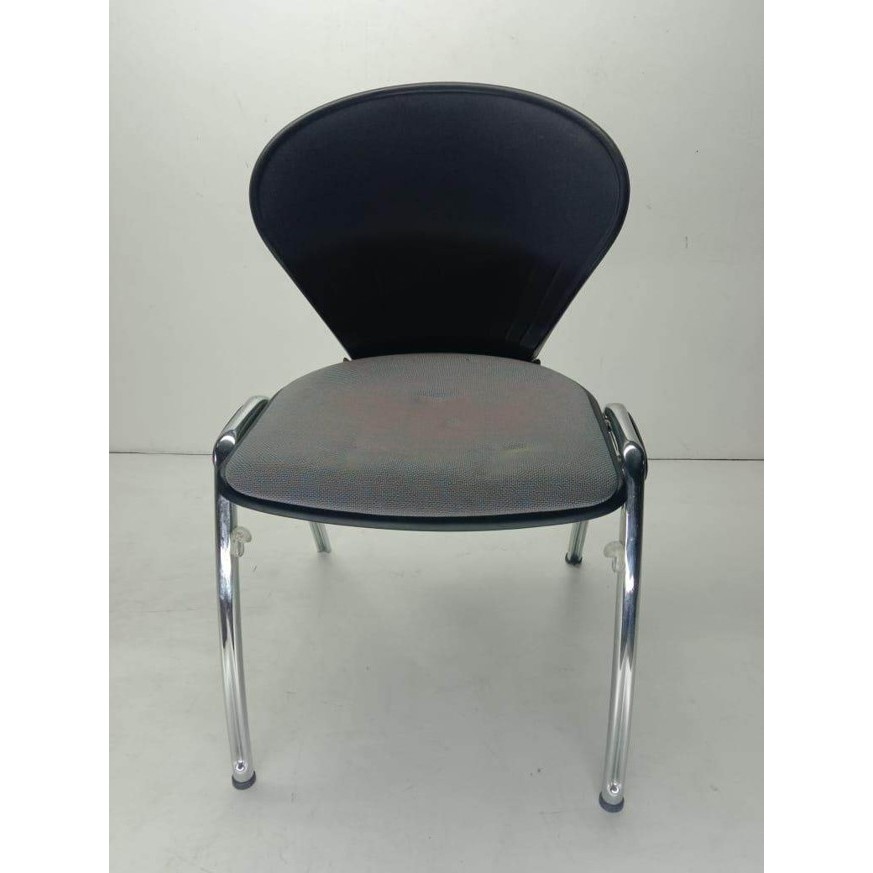 LAMM KURSI LAMM, kaki stainless, dudukan kain abu abu ,sandaran plastik