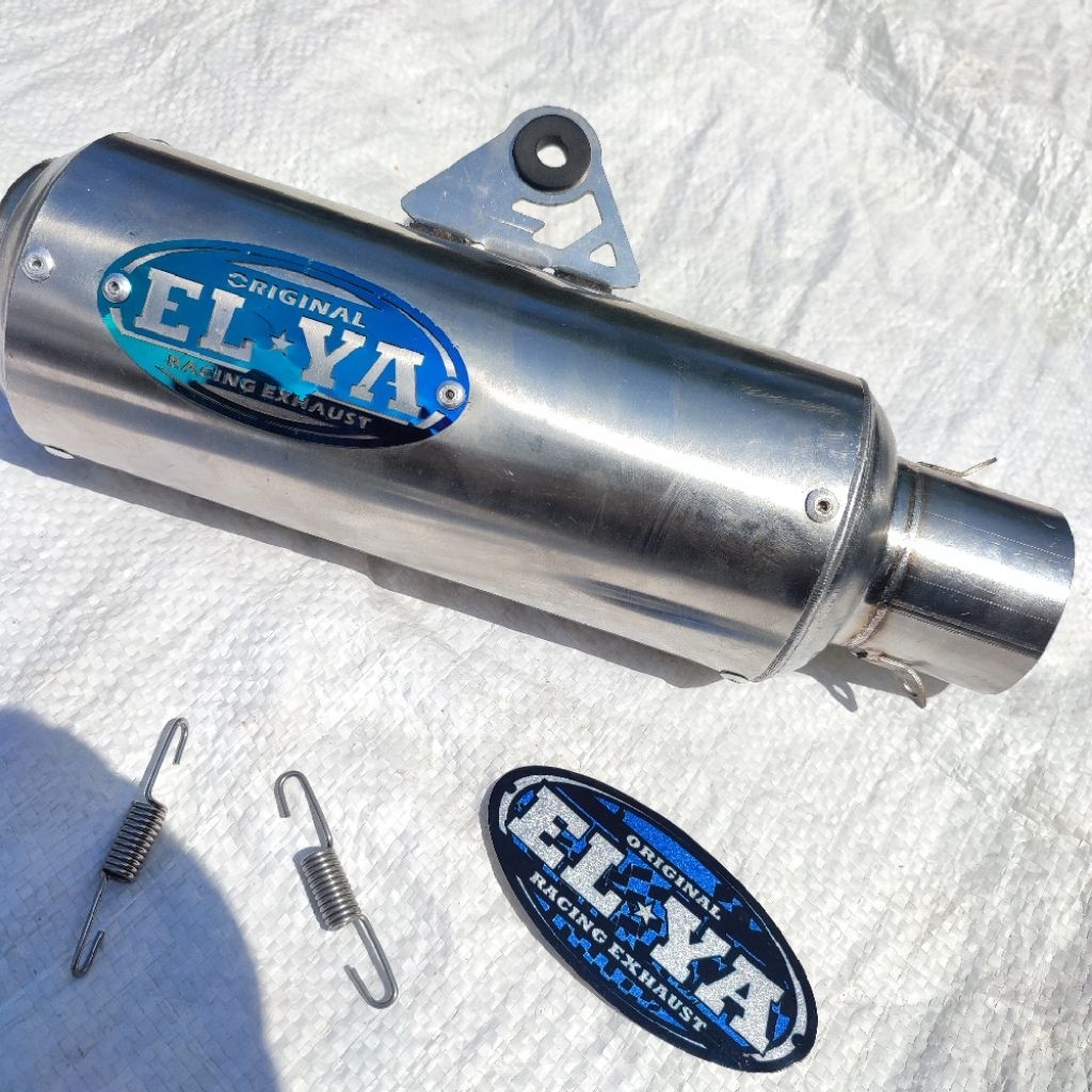 SILINCER KNALPOT TYPE DOS GP1 SARANGAN SETENGAH DAN FULL INLET 50 ORIGINAL ELYA RACING